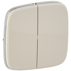 Лицевая панель Legrand Valena Allure 755026 двухклавишная Слоновая кость