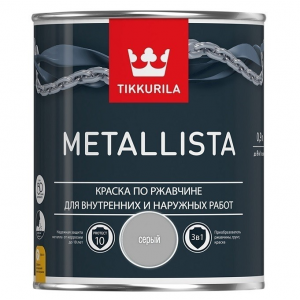 Краска по ржавчине Tikkurila Metallista глянцевая серая