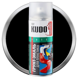 Грунт-эмаль для пластика Kudo KU-6002 черная