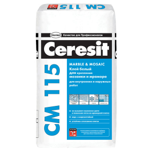 Ceresit CM 115, 25 кг, Клей для плитки для мраморной плитки и стеклянной мозаики