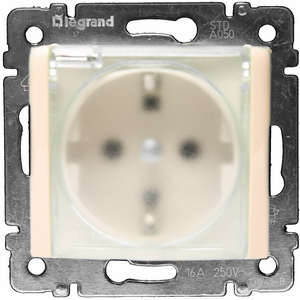 Механизм розетки Legrand "VALENA" защитные шторки с крышкой IP44 артикул 774120