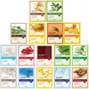 тканевая маска для лица juno real essence mask pack