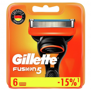 Сменные кассеты Gillette Fusion5 для мужской бритвы, 6 шт GIL-81658791