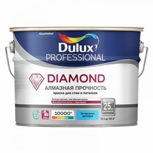 Краска Dulux Trade Diamond Matt для стен и потолков BW износостойкая
