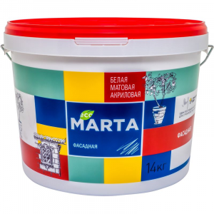 Краска Marta Eco фасадная белая 14кг