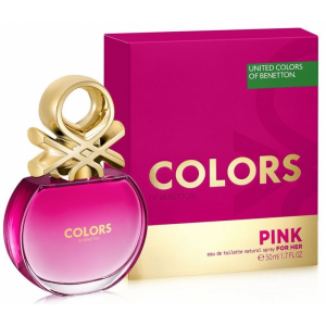  Benetton Colors Pink - Туалетная вода 50 мл с доставкой – оригинальный парфюм Бенеттон Колорс Пинк
