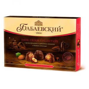 Конфеты Бабаевский в темном шоколаде с дробленым фундуком
