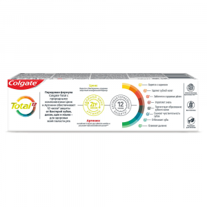 Зубная паста Colgate 75 мл Total 12 Чистая Мята комплексная антибактериальная