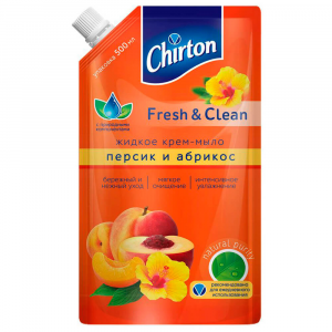Жидкое крем-мыло Chirton 500мл персик и абрикос Чиртон