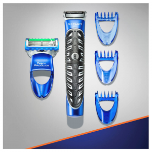 Станок Gillette Styler с 1 кассетой + з насадки для контура бороды/усов