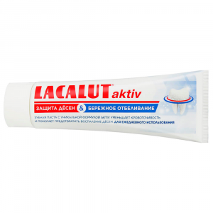 Lacalut зубная паста Актив Защита десен и бережное отбеливание