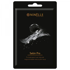 Маска для лица Ninelle Salon Pro гидрогелевая антивозрастная черная НИНЕЛЬ