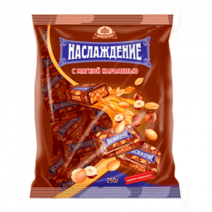 Конфеты наслаждение 250г с мягкой карамелью Бабаевский Красный октябрь