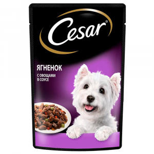 Корм для собак Cesar ягненок с овощами