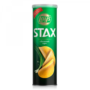 Чипсы Lay's Stax 140г зеленый лук туба Lays