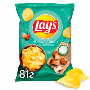 Чипсы Lays "Белые грибы со сметаной"