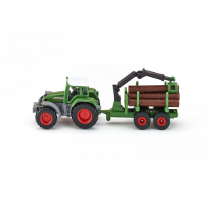 Игрушечный трактор Fendt с прицепом для бревен 1:87 Siku 1645