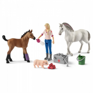 Schleich Набор кобыла и жеребенок у врача