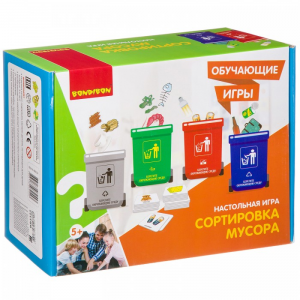 Bondibon Настольная игра Сортировка мусора