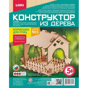 Конструктор Lori Конструктор из дерева Кормушка для птиц Набор №1
