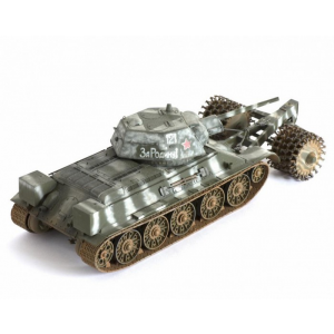 Сборная модель Советский средний танк Т-34/76 с минным тралом Звезда