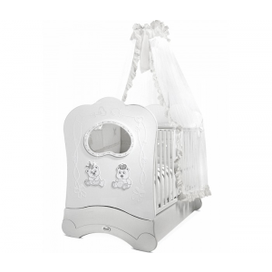 Детская кроватка Feretti Majesty Brillante FMS OBLO продольный маятник