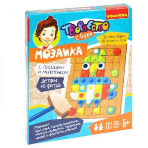 Bondibon Мозаика с гвоздями и молоточком
