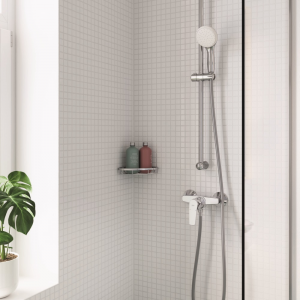 Полка для ванной GROHE Bau Cosmopolitan 40664001 200х160 мм угловая сталь хром