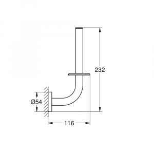 Держатель для запасного рулона бумаги GROHE Essentials 40385001 вертикальный сталь хром