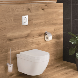 Держатель для туалетной бумаги GROHE Essentials 40367001 с крышкой сталь хром