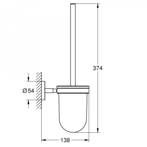 Туалетный ёршик в комплекте Grohe BauCosmopolitan 40463001