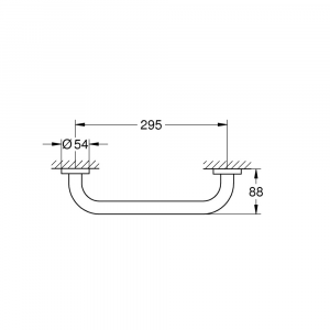 Поручень для ванной GROHE Essentials 40421001 349 мм сталь хром