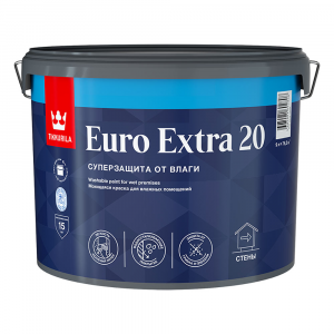 Краска акриловая Tikkurila Euro Extra 20 моющаяся прозрачная основа C 9 л