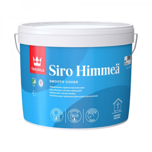 Краска водно-дисперсионная для потолка Tikkurila Siro Himmea (Сиро Мат) белая 9 л