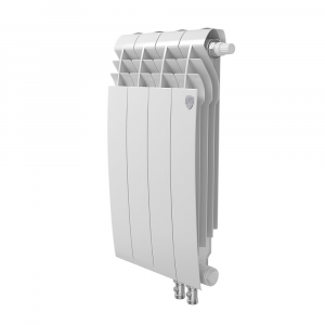 Радиатор биметаллический Royal Thermo BiLiner 500 мм 4 секции 3/4" нижнее правое подключение белый