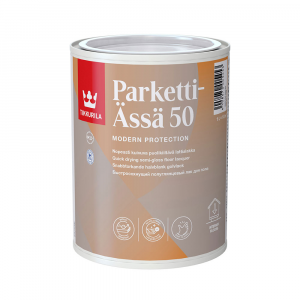 Лак паркетный Tikkurila Parketti-Assa 50 бесцветный 1 л полуглянцевый