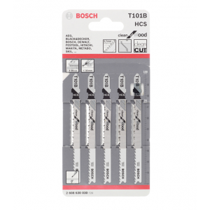 Набор пилок для лобзика Bosch T 101 B, HCS 2608630030