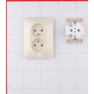 Розетка двойная Schneider Electric "Glossa" без заземления SE GSL000220