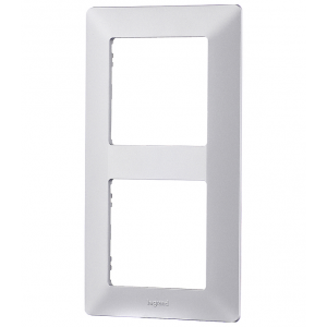 Рамка Legrand Valena LIFE 754132 двухместная универсальная алюминий