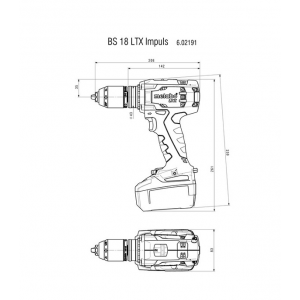 Дрель-шуруповерт аккумуляторная Metabo BS 18 LTX Impuls (602191960) 18В 3х4Ач Li-Ion