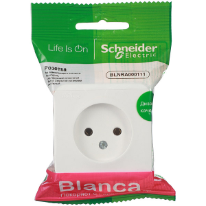 Розетка Schneider Electric Blanca BLNRA000111 одноместная без заземления с изолирующей пластиной