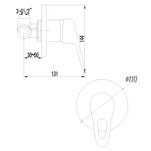 Смеситель для душа Lemark Luna LM4123C