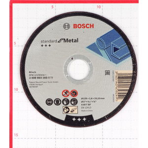 Диск отрезной 125x1.6x22.23 Bosch Standard for Metal 2608603165 1 шт