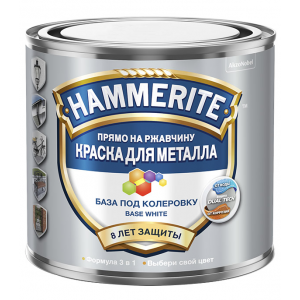 Краска по ржавчине Hammerite гладкая глянцевая белая