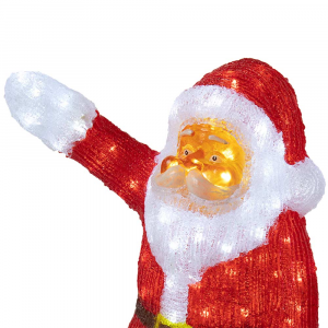 Акриловая светодиодная фигура Санта Клаус приветствует 60 см 200 светодиодов IP44 понижающий трансформатор в комплекте