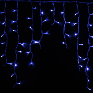 Гирлянда светодиодная Neon-Night Айсикл (бахрома) 240 LED свечение синее 5,6х0,9 м уличная (255-283)