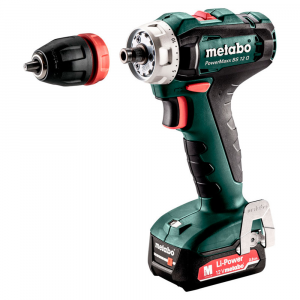 Дрель-шуруповерт аккумуляторная Metabo PowerMaxx BS 12 Q (601037500) 12В 2х2Ач Li-Ion