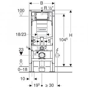 Инсталляция Geberit Duofix Sigma UP320 111.380.00.5 для унитаза со смывным бачком