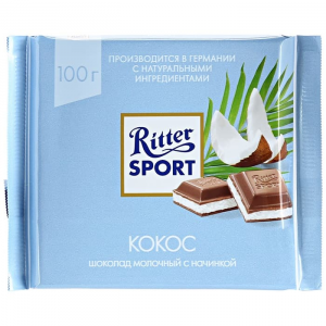 Шоколад Ritter Sport с кокосовой начинкой