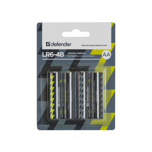 Батарейки Defender (AA) LR6-4B 4PCS 4 шт 56012